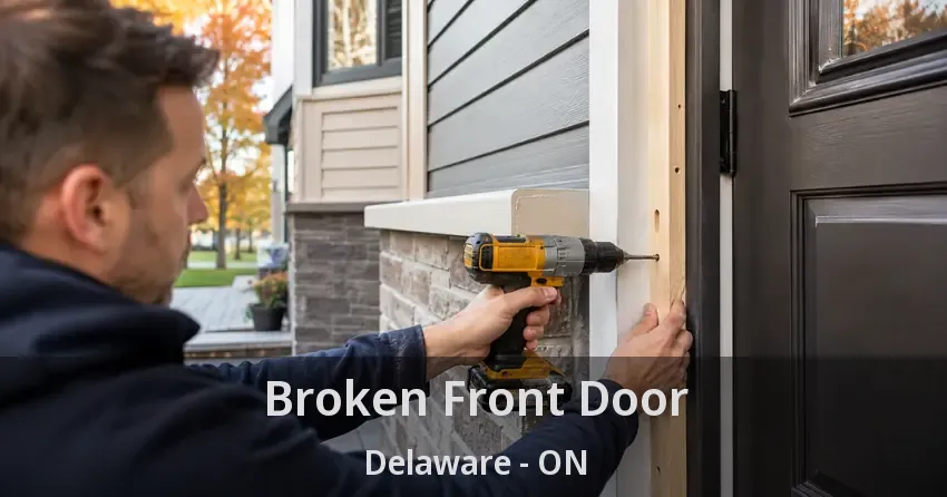 Broken Front Door Delaware - ON