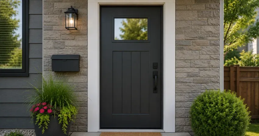 emergency door replacement Delaware installation in progress