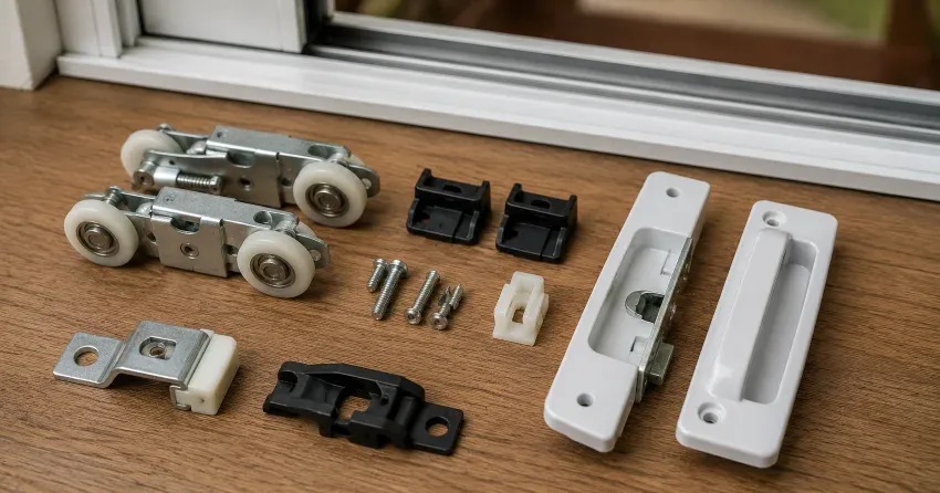 sliding door broken Delaware roller and track inspection